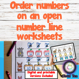 Order numbers on a number line worksheets