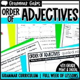 Order of Adjectives Anchor Charts, Worksheets, & Activities 
