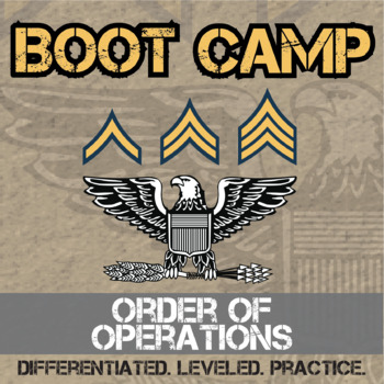 Preview of Order of Operation Boot Camp - Printable & Digital Practice Activity Sets