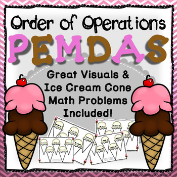 Preview of Order of Operations PEMDAS Ice Cream Math