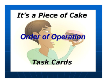 Preview of Order of Operation Task Cards