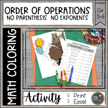 Preview of Order of Operations 1 Math Color by Number