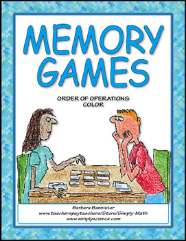 Preview of Order of Operations Memory Game
