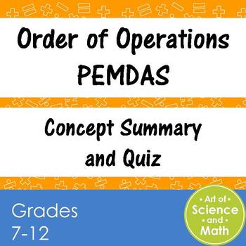 Preview of Order of Operations PEMDAS - Distance Learning