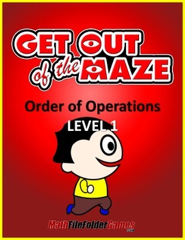 Preview of Order of Operations Maze (No Exponents & No parentheses/brackets) FREE