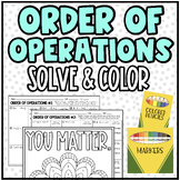 Order of Operations (2 Levels of Practice) | Solve & Color
