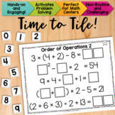 Order of Operations 2 [With Exponents] Math Centers Math Tiles