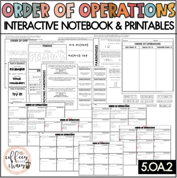 Preview of Order of Operations Interactive Notebook (5.OA.2)