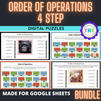 Preview of Order of Operations (4 step)  Bundle