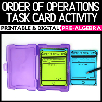 Preview of Order of Operations - Printable and Digital Distance Learning