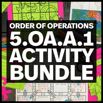 Preview of 5.OA.A.1 Order of Operations Activity Bundle - 5th Grade Math