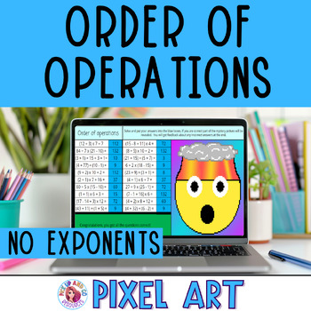 Preview of Order of Operations 5th Grade Math Pixel Art | No Exponents