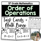 Order of Operations - 5th Grade Math Task Cards and Bingo Game