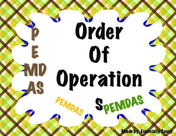 Preview of Order of Operations (5th - no exponents)