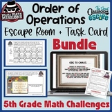 Order of Operations Activities 5th Grade Math Escape Room 