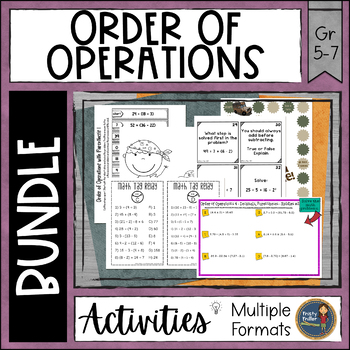 Preview of Order of Operations Activity Bundle