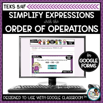 Preview of Order of Operations Activity | Digital Math