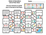 Order of Operations Activity: End of Year/ Summer Math Maze
