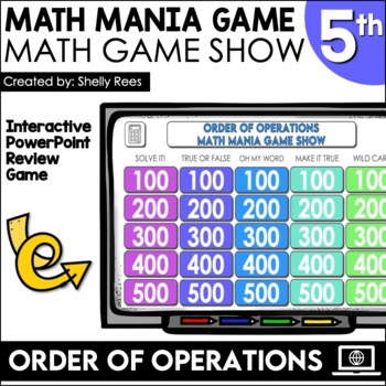 Preview of Order of Operations Activity | Numerical Expressions 5th | PowerPoint Game