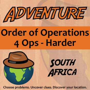 Preview of Order of Operations Activity - Printable & Digital - South Africa Adventure