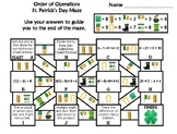 Order of Operations Activity: St. Patrick's Day Math Maze