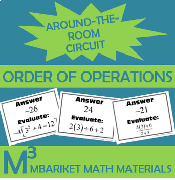 Preview of Order of Operations Around the Room Circuit / Scavenger Hunt