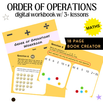 Preview of Australian Curriculum V8.4 Aligned Order of Operations Assessment Book Creator