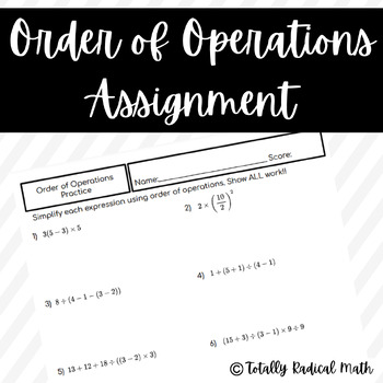 order of assignment