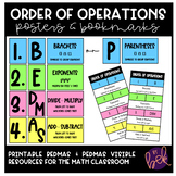 Order of Operations BEDMAS and PEDMAS Posters & Bookmarks