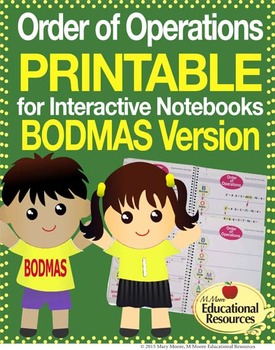 Preview of FREE! Order of Operations - BODMAS - Printable & More!