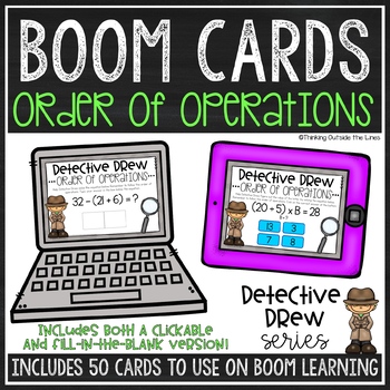 Preview of Order of Operations BOOM Cards™ 