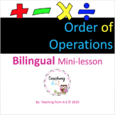 Order of Operations Bilingual Mini Lesson in English and S