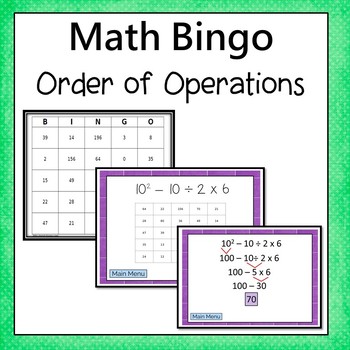 Preview of Order of Operations Bingo