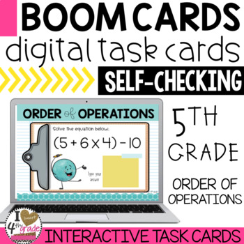 Preview of Order of Operations Boom Cards