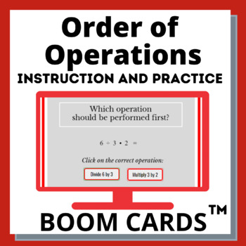 Preview of Order of Operations Boom Cards PEMDAS GEMDAS BODMAS
