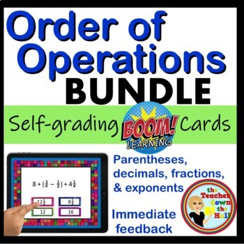 Preview of Order of Operations Boom Cards Bundle