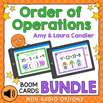Preview of Order of Operations Boom Cards Bundle (Self-Grading with Audio Options)