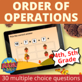 Order of Operations Boom Cards Fall Thanksgiving Distance 