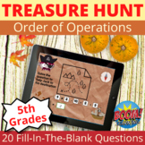 Order of Operations Boom Cards Treasure Hunt Games