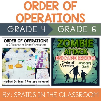 Preview of Order of Operations Bundle for Grades 4, 5 and 6