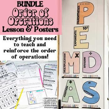 Preview of Order of Operations Bundle- Lesson Pack, 5.OA1. & 5.OA.2, PEMDAS