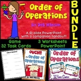 Order of Operations Bundle: Worksheets, Task Cards, Game, 