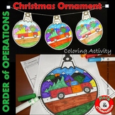 Order of Operations Christmas Coloring Page - Classroom Or