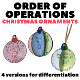 Order of Operations Christmas Ornaments Project - Differen