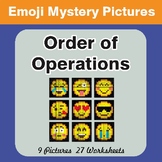 Order of Operations Color-By-Number EMOJI Mystery Pictures