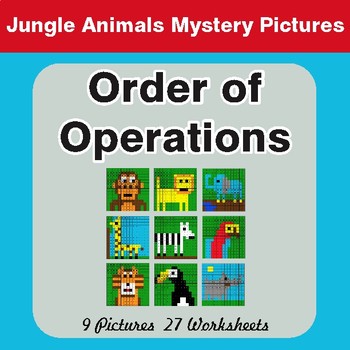 Order of Operations - Color-By-Number Math Mystery Pictures