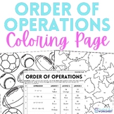 Order of Operations Coloring Page