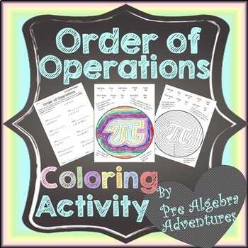 Order Of Operations Coloring Sheet Worksheets Teaching Resources Tpt