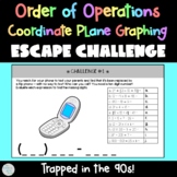 Order of Operations & Coordinate Plane Activity Escape Cha