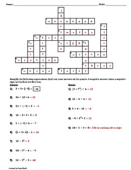crossword operations puzzle